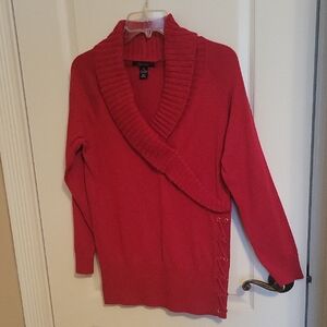 Style & Co. Women's Cowl Neck Red Sweater